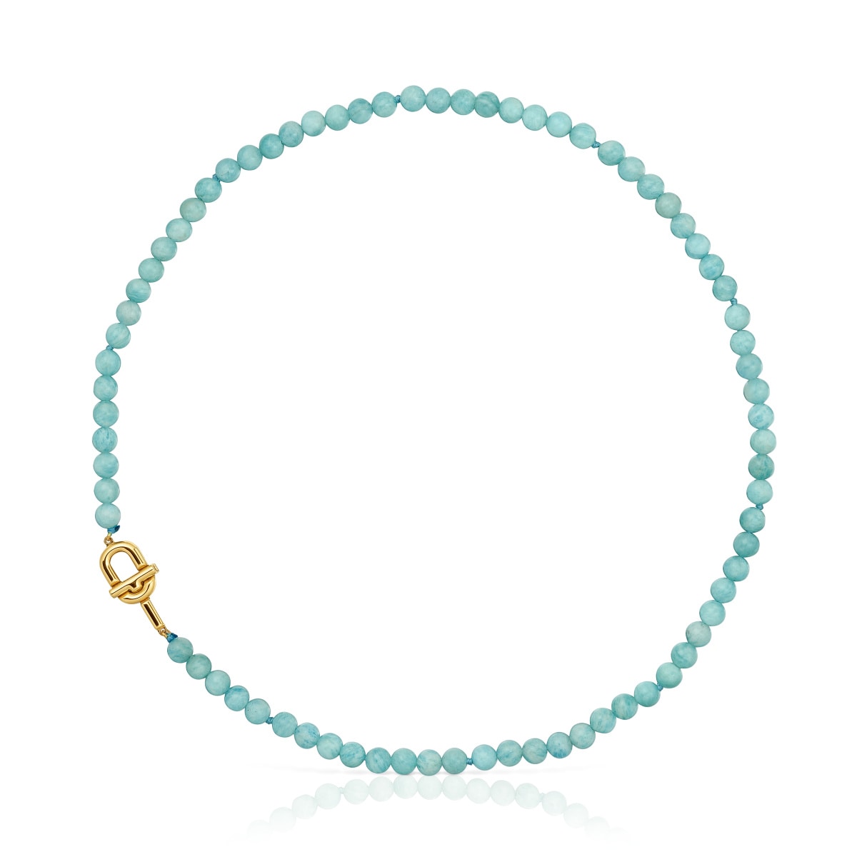 TOUS MANIFESTO Necklace with 18kt gold plating over silver with amazonite
