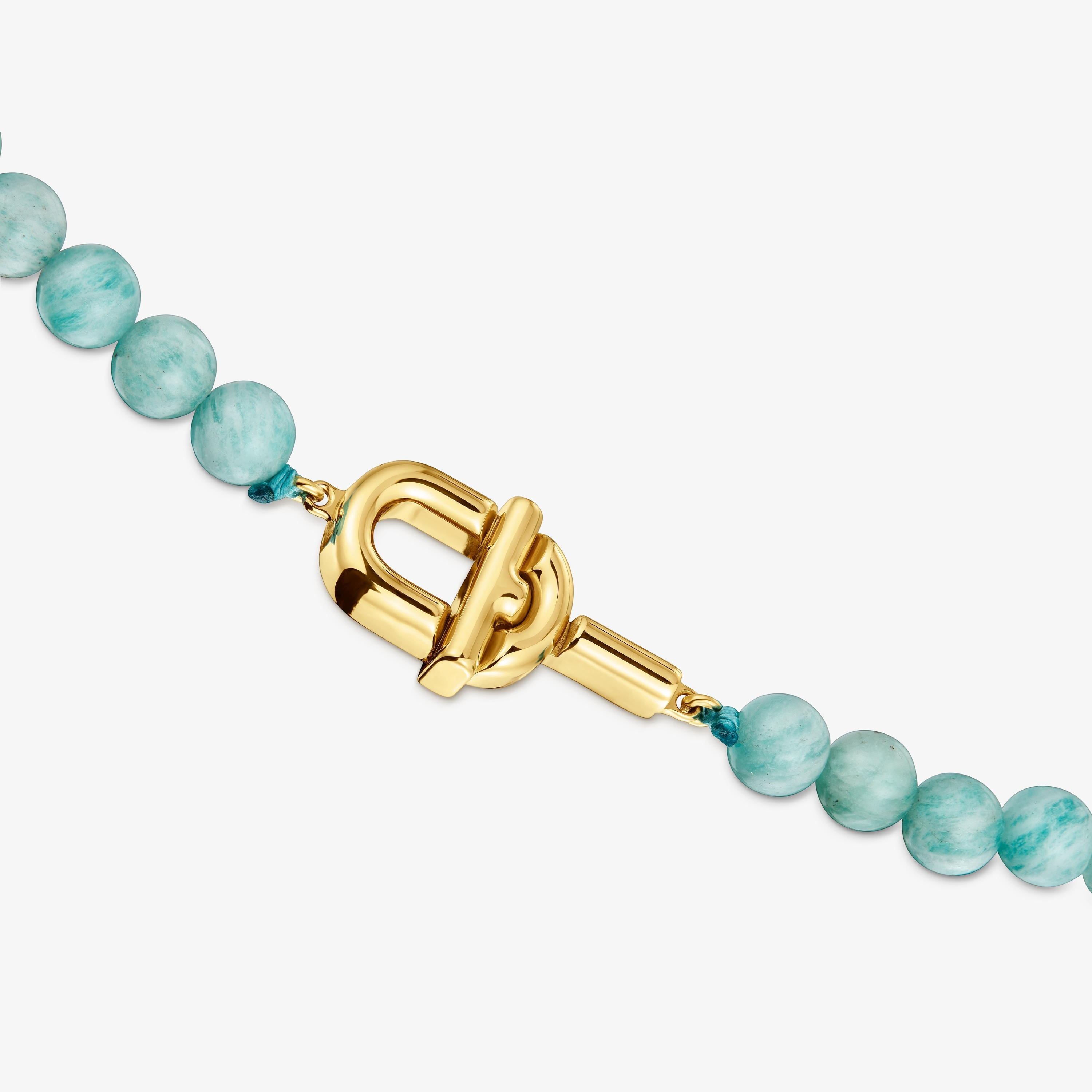 TOUS MANIFESTO Necklace with 18K gold vermeil with amazonite