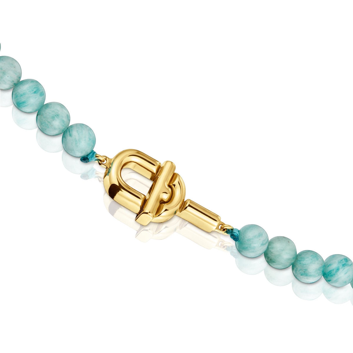 TOUS MANIFESTO Necklace with 18kt gold plating over silver with amazonite