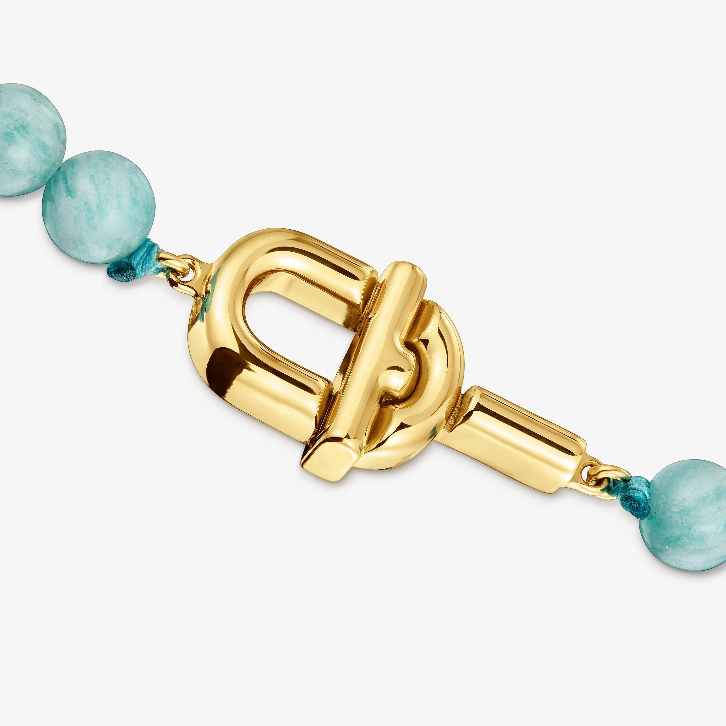 TOUS MANIFESTO Necklace with 18K gold vermeil with amazonite
