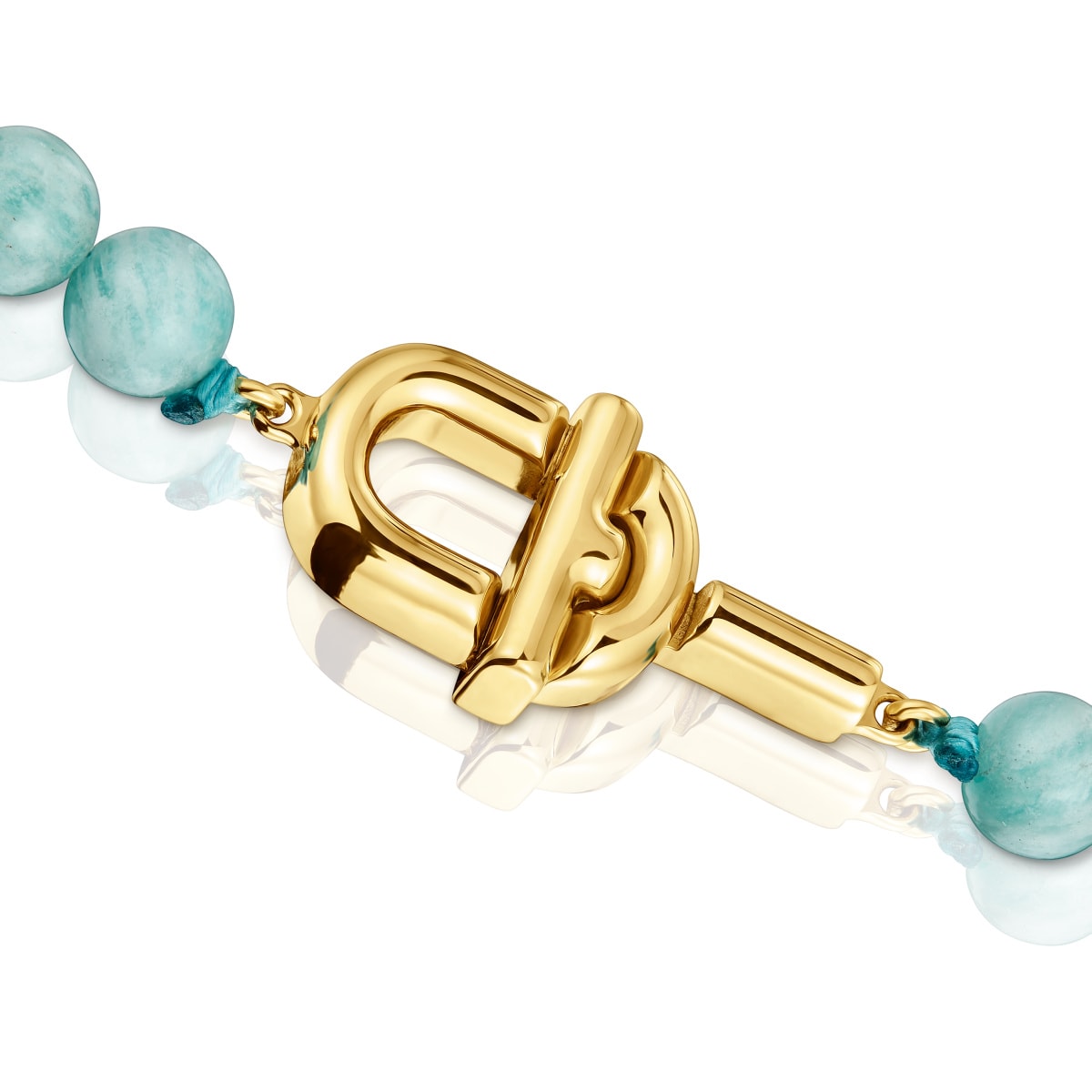 TOUS MANIFESTO Necklace with 18kt gold plating over silver with amazonite