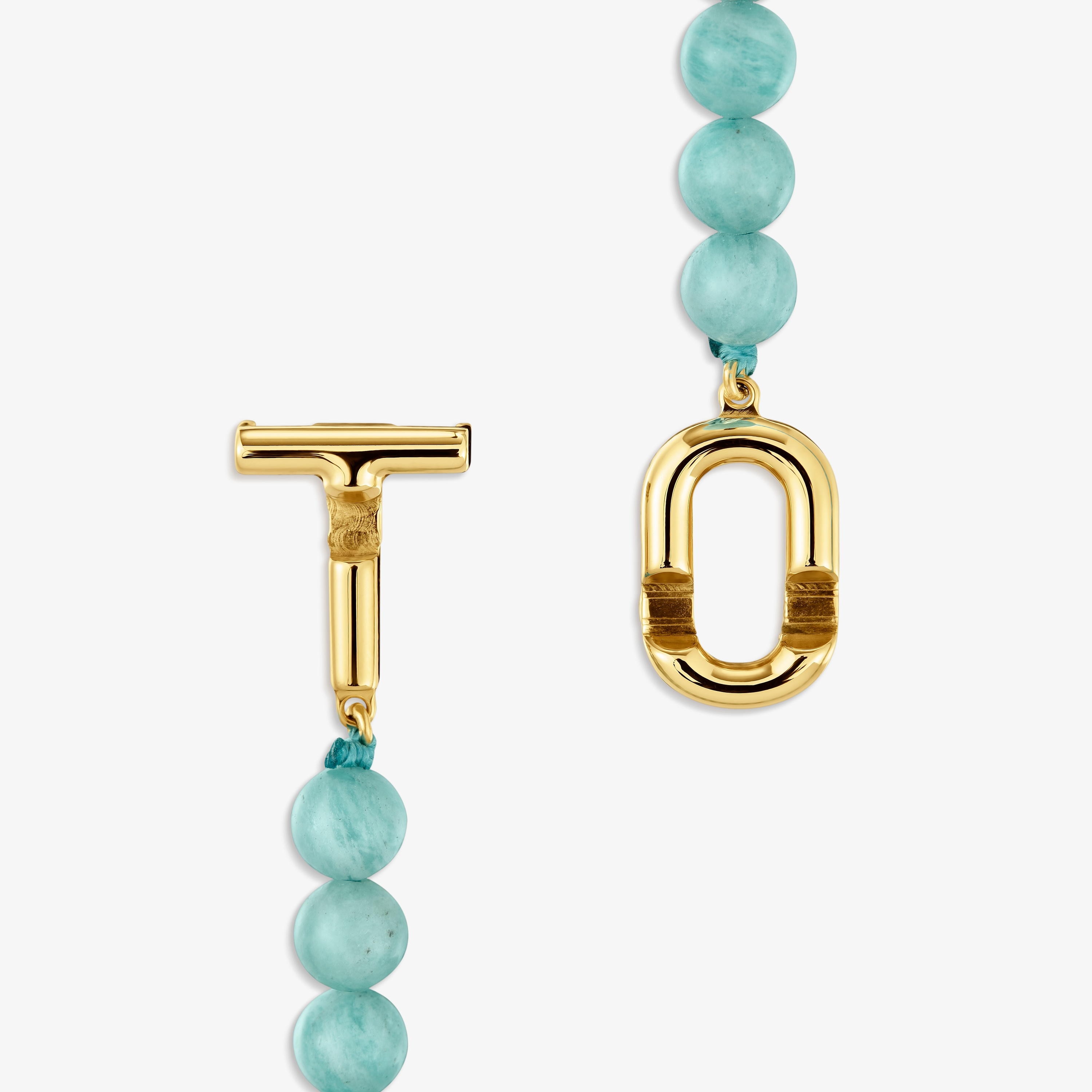 TOUS MANIFESTO Necklace with 18K gold vermeil with amazonite