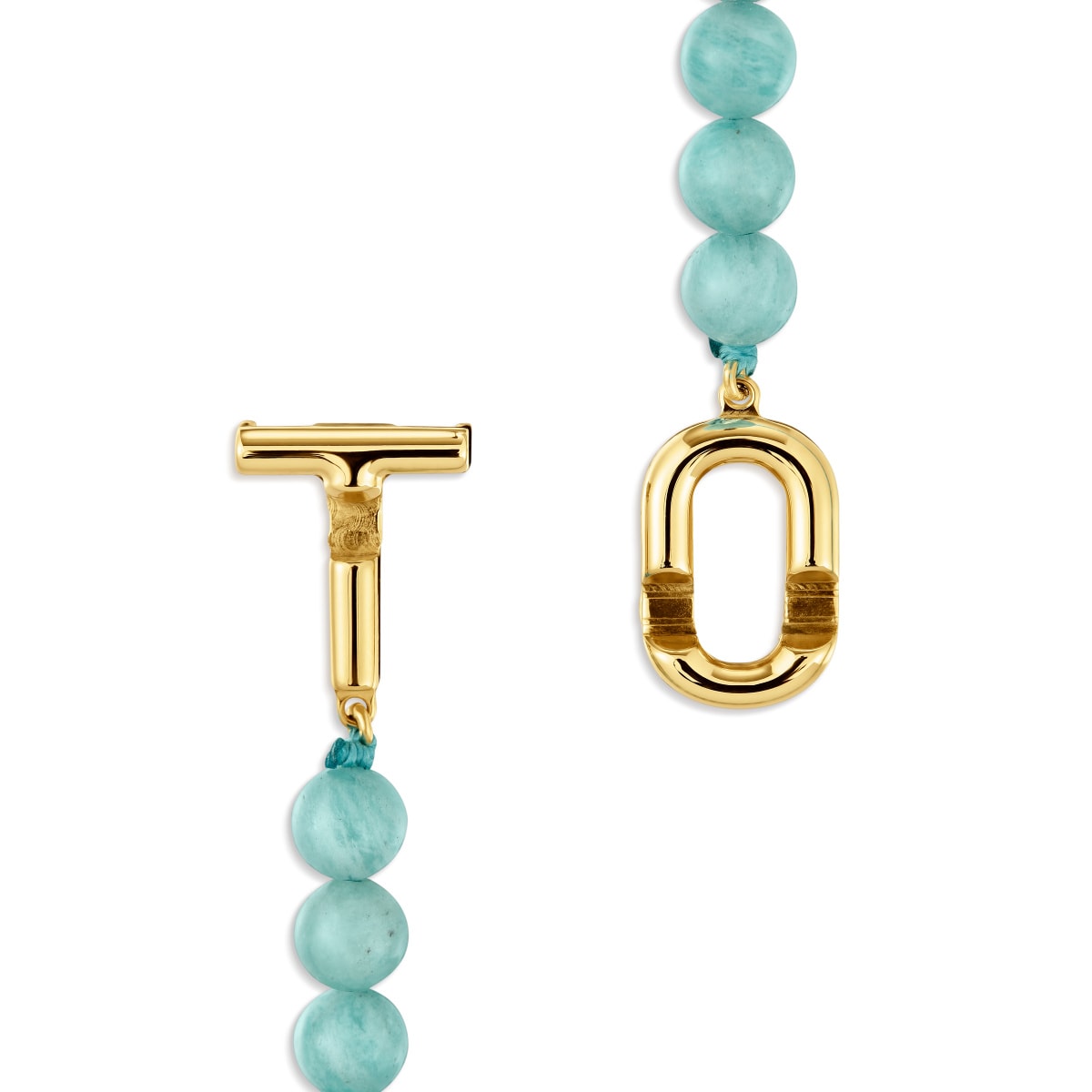 TOUS MANIFESTO Necklace with 18kt gold plating over silver with amazonite