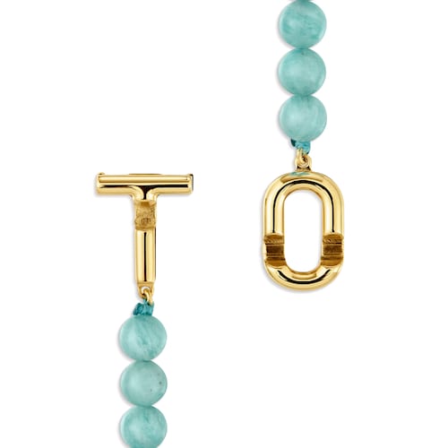 TOUS MANIFESTO Necklace with 18kt gold plating over silver with amazonite