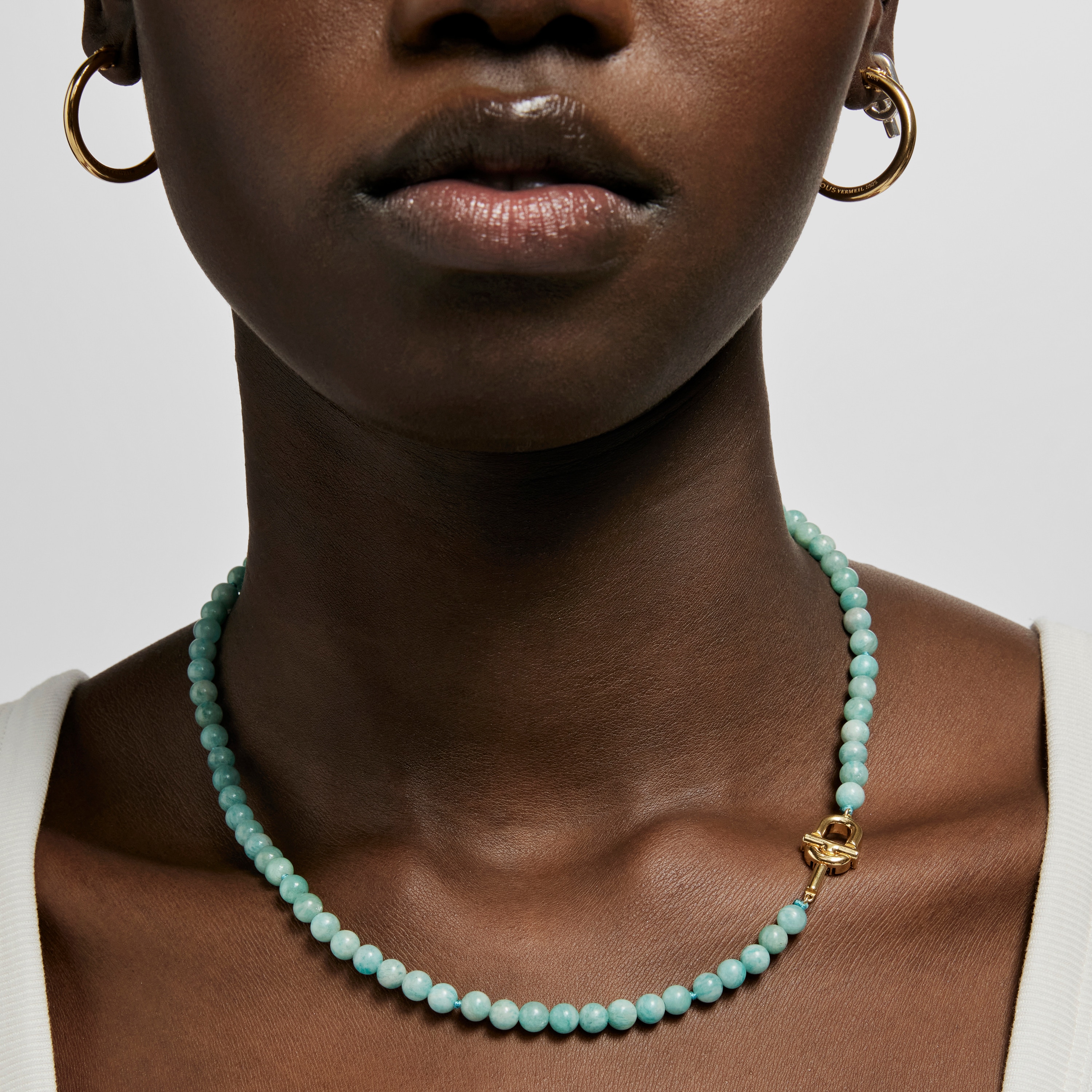 TOUS MANIFESTO Necklace with 18K gold vermeil with amazonite