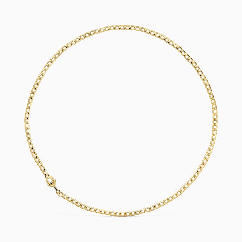 Naszyjnik choker z łańcuszka wędzidłowego ze srebra, pozłacany 18-karatowym złotem TOUS MANIFESTO