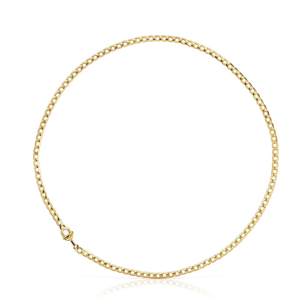 TOUS MANIFESTO curb chain Choker with 18kt gold plating over silver