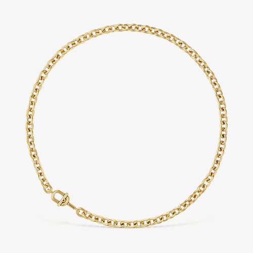 Naszyjnik choker TOUS MANIFESTO z łańcuszka ze srebra, pozłacany 18-karatowym złotem