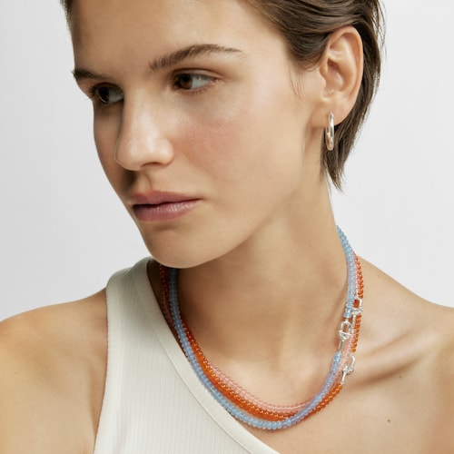 Silver Necklace with treated blue chalcedony TOUS MANIFESTO