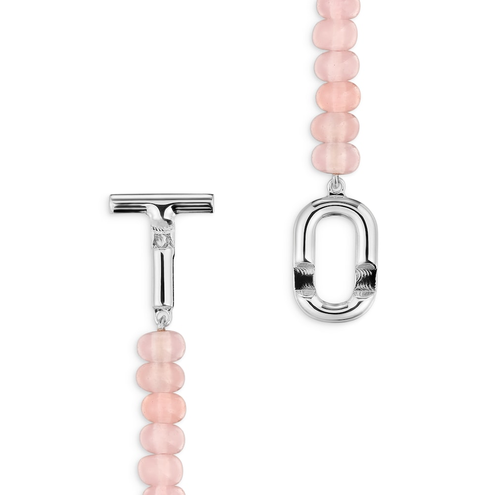 Silver Necklace with treated pink chalcedony TOUS MANIFESTO Silver Necklace with treated pink chalcedony TOUS MANIFESTO