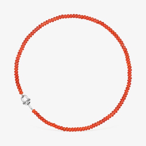 Collar de plata y calcedonia tratada naranja TOUS MANIFESTO