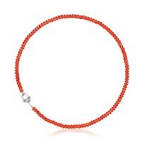 Collar de plata y calcedonia tratada naranja TOUS MANIFESTO