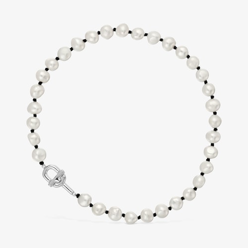 Collar de nylon negro con perlas cultivadas 44 cm TOUS MANIFESTO