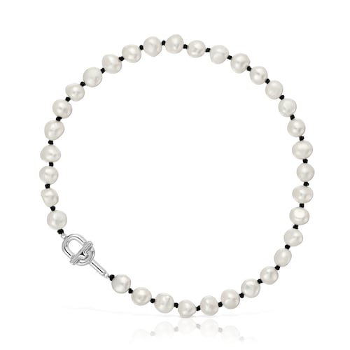 Collar de nylon negro con perlas cultivadas 44 cm TOUS MANIFESTO