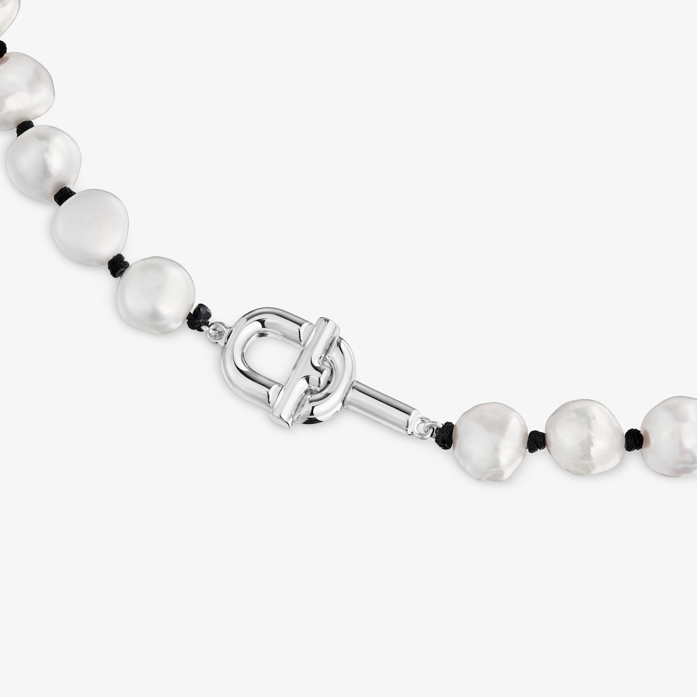 44&nbsp;cm black nylon Necklace with cultured pearls TOUS MANIFESTO