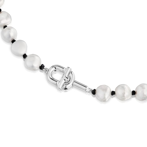Collar de nylon negro con perlas cultivadas 44 cm TOUS MANIFESTO