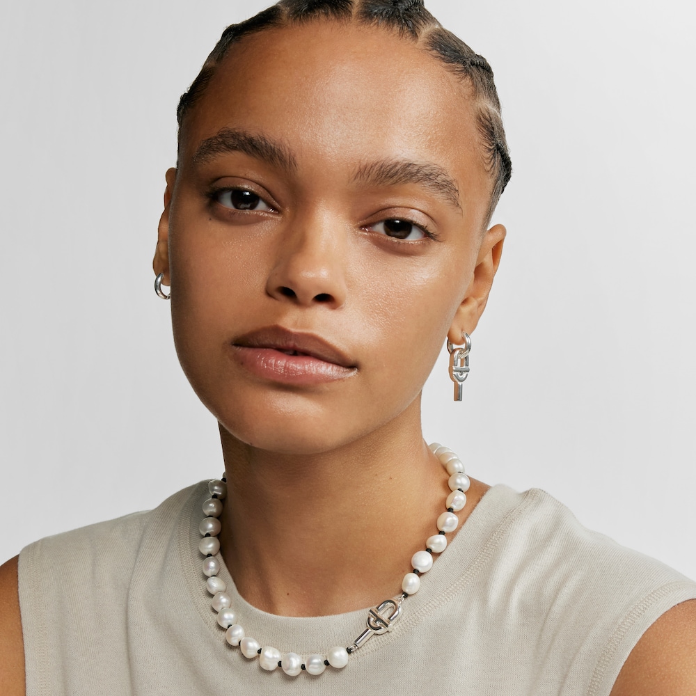 44&nbsp;cm black nylon Necklace with cultured pearls TOUS MANIFESTO