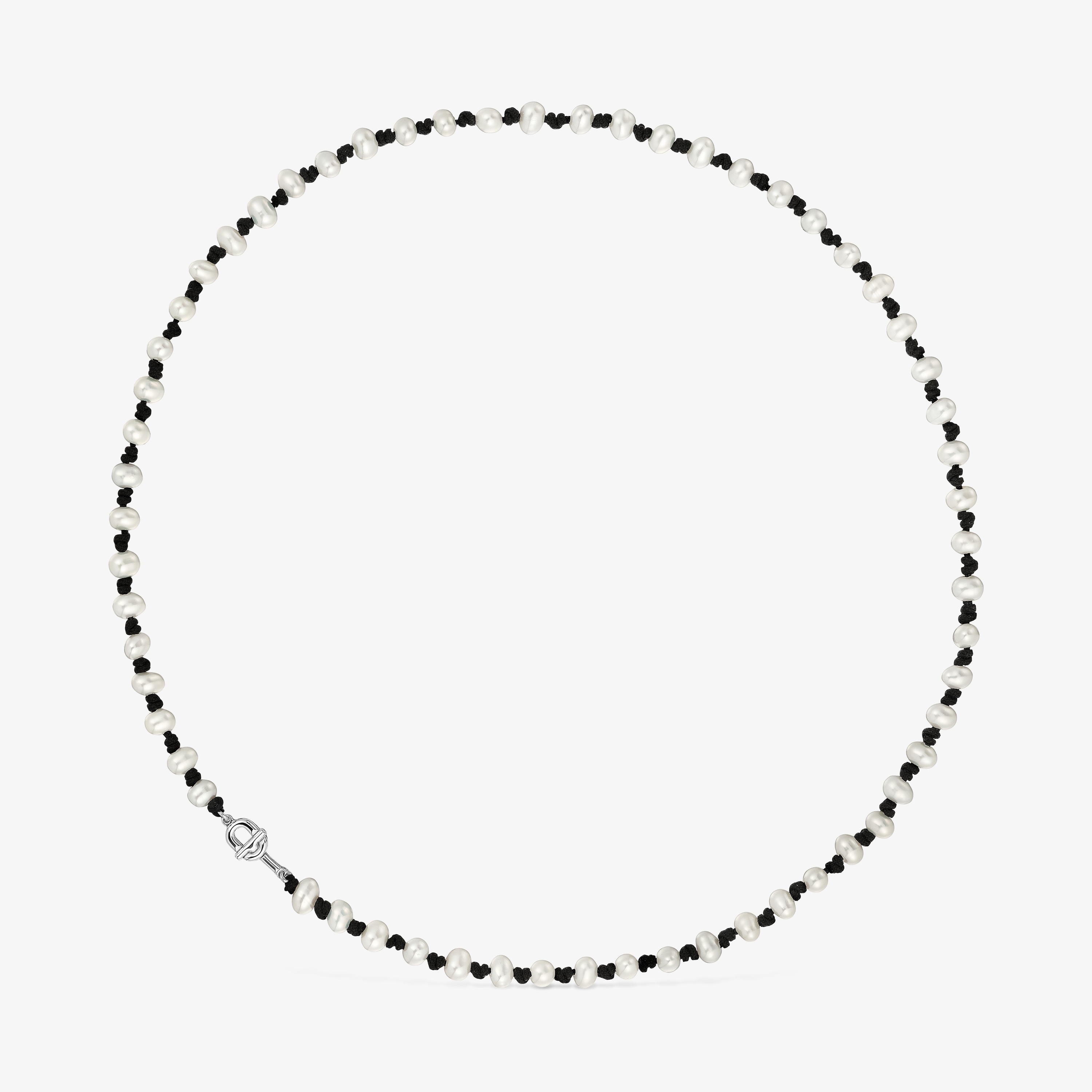 cm black nylon Necklace with cultured pearls TOUS MANIFESTO