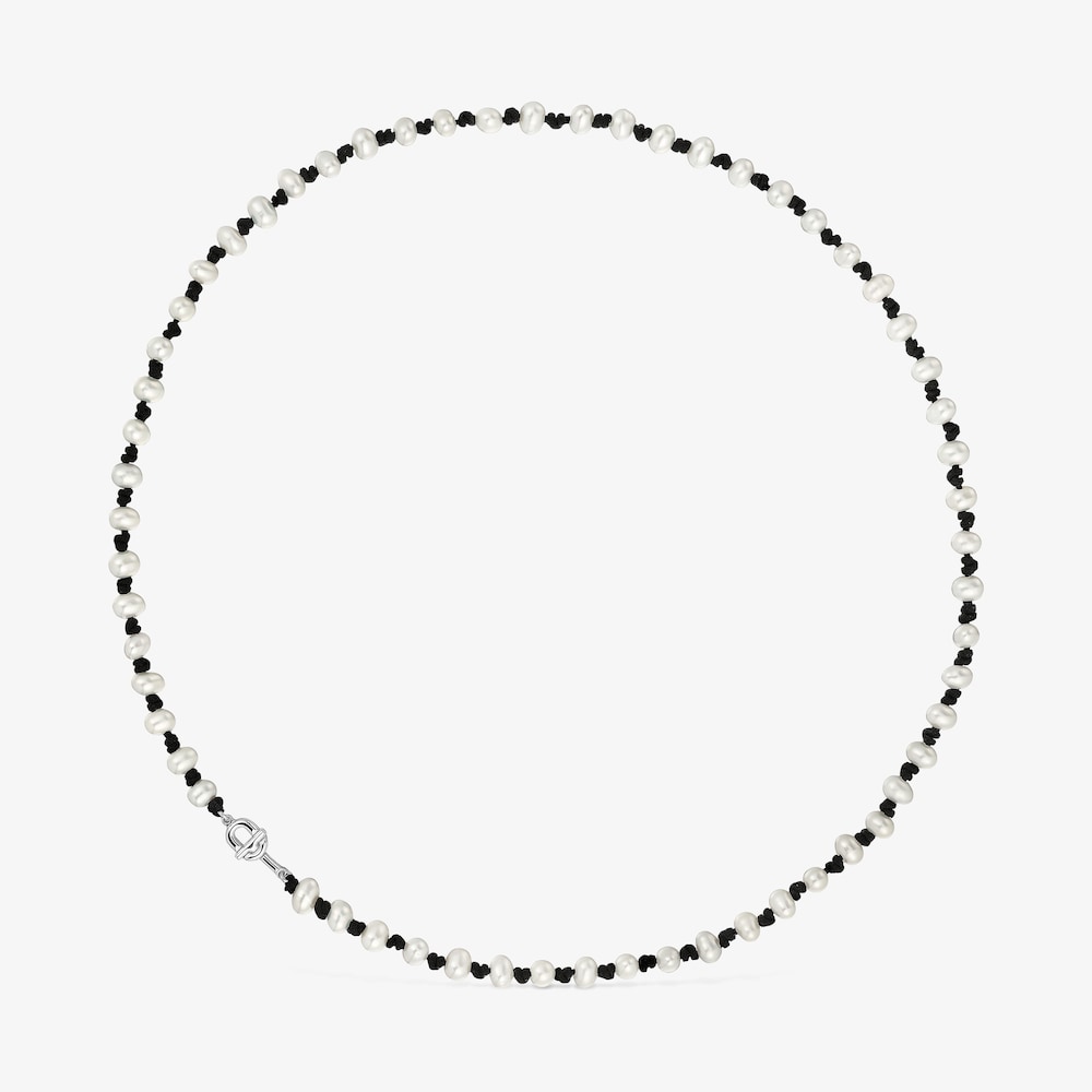 42&nbsp;cm čierny nylonov&yacute; n&aacute;hrdeln&iacute;k s&nbsp;kultivovan&yacute;mi perlami TOUS MANIFESTO