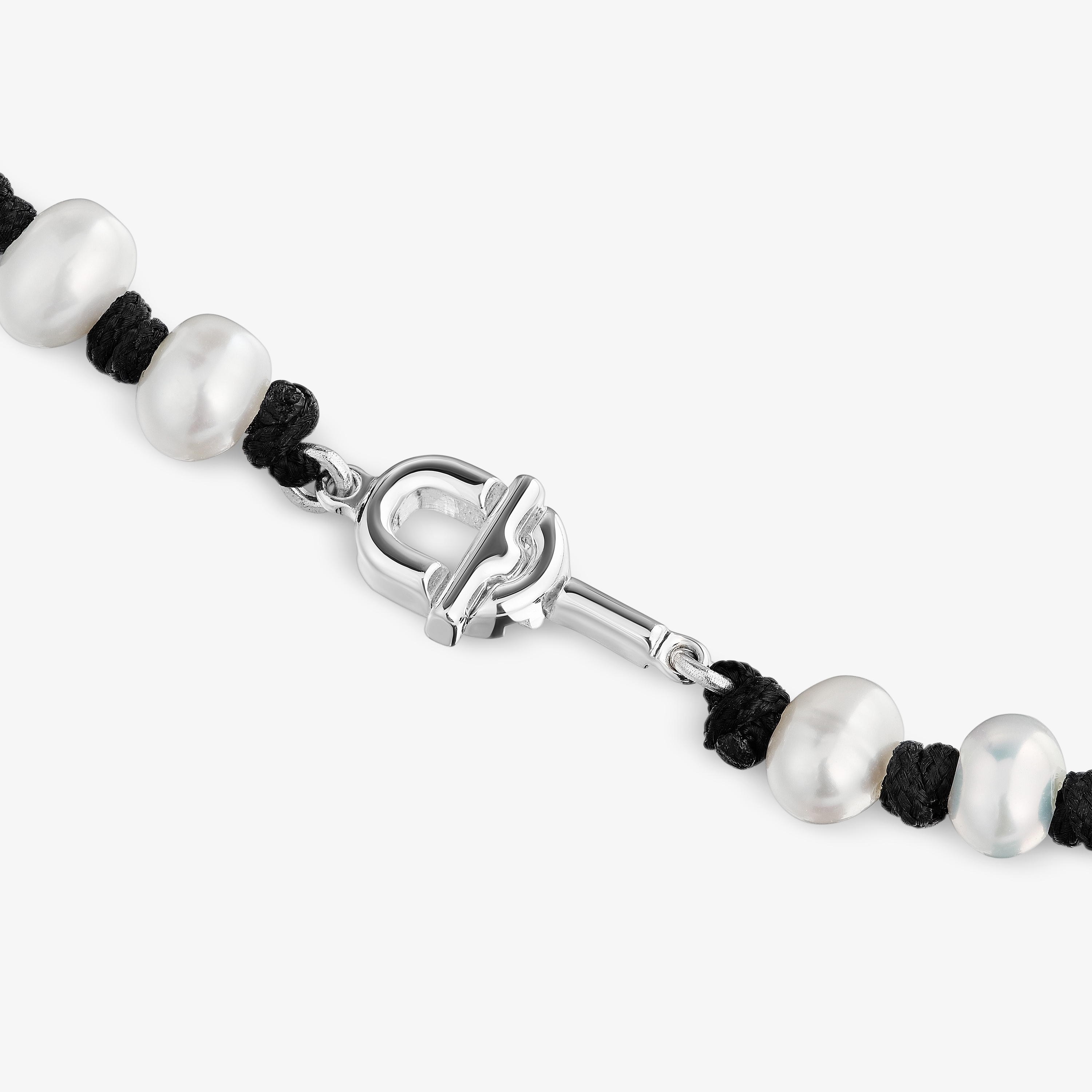 cm black nylon Necklace with cultured pearls TOUS MANIFESTO