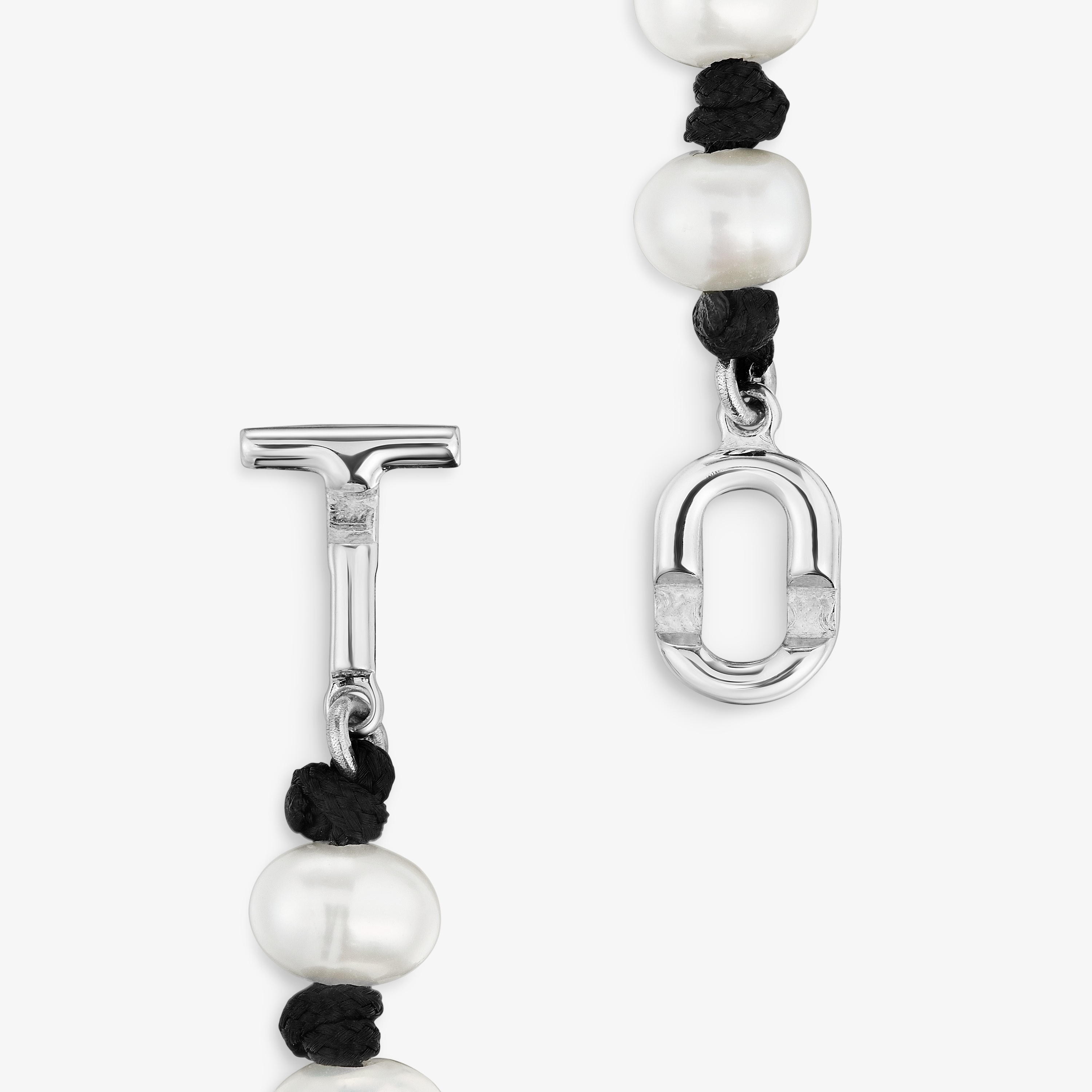 cm black nylon Necklace with cultured pearls TOUS MANIFESTO