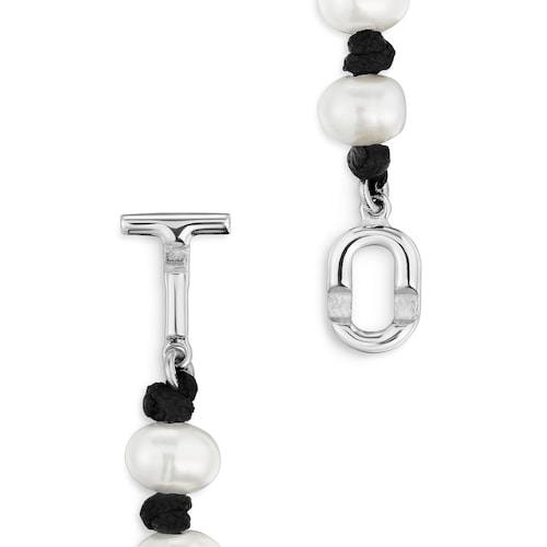 42 cm black nylon Necklace with cultured pearls TOUS MANIFESTO