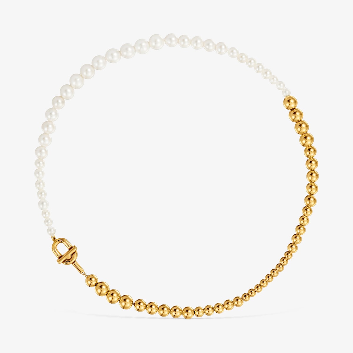 Tous - Collar Con Baño De Oro 18 Kt Sobre Plata Y Perlas Cultivadas Tous Manifesto - Blanco