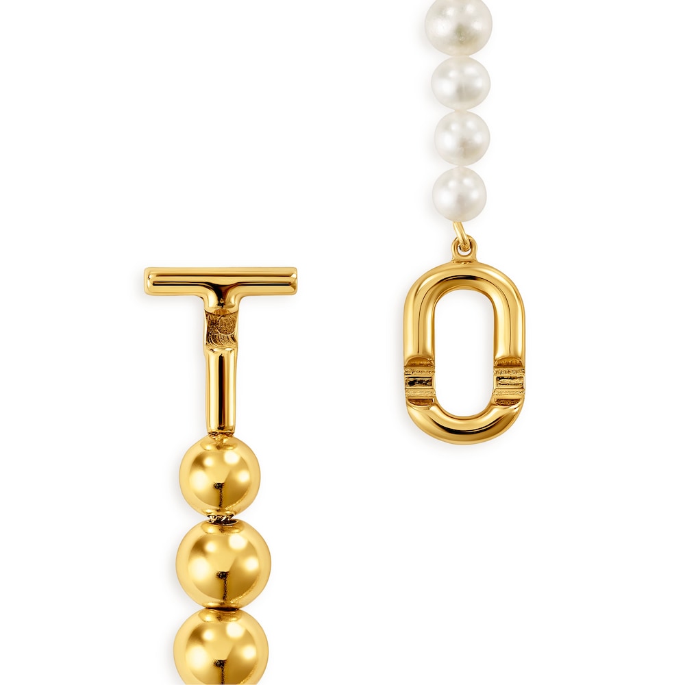 Collar con baño de oro 18 kt sobre plata y perlas cultivadas TOUS MANIFESTO image number 3
