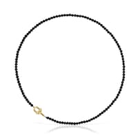 43 cm Necklace with 18kt gold plating over silver and onyx TOUS MANIFESTO