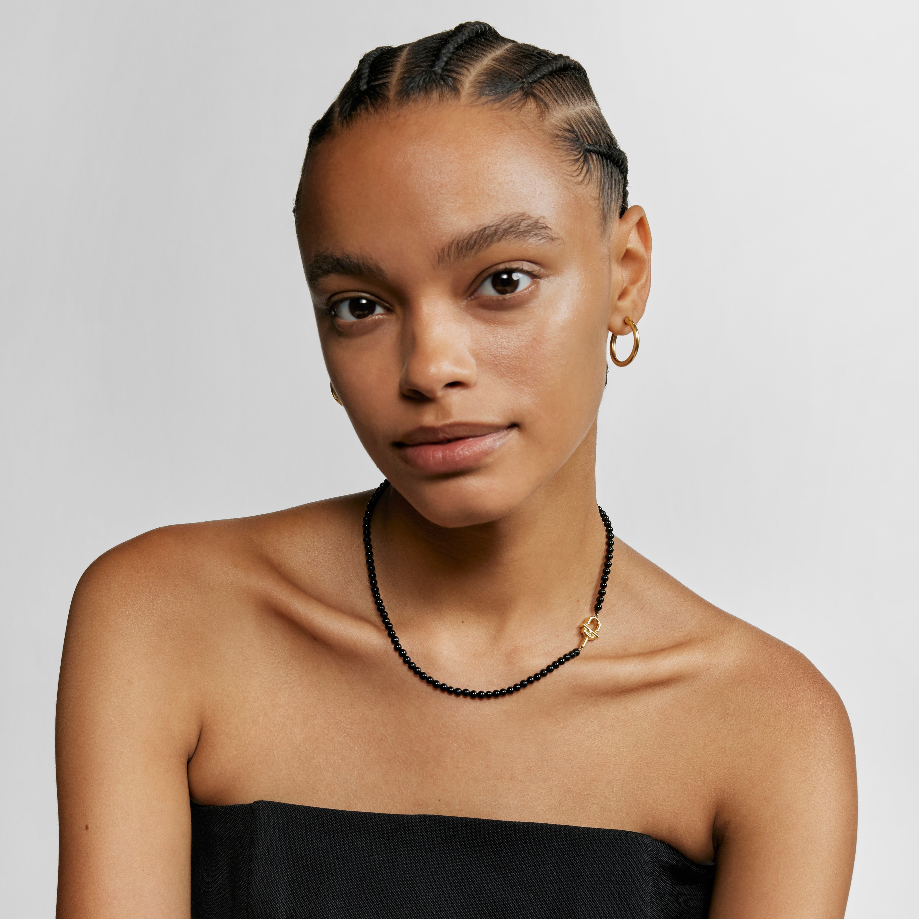 cm Necklace with 18K gold vermeil and onyx TOUS MANIFESTO