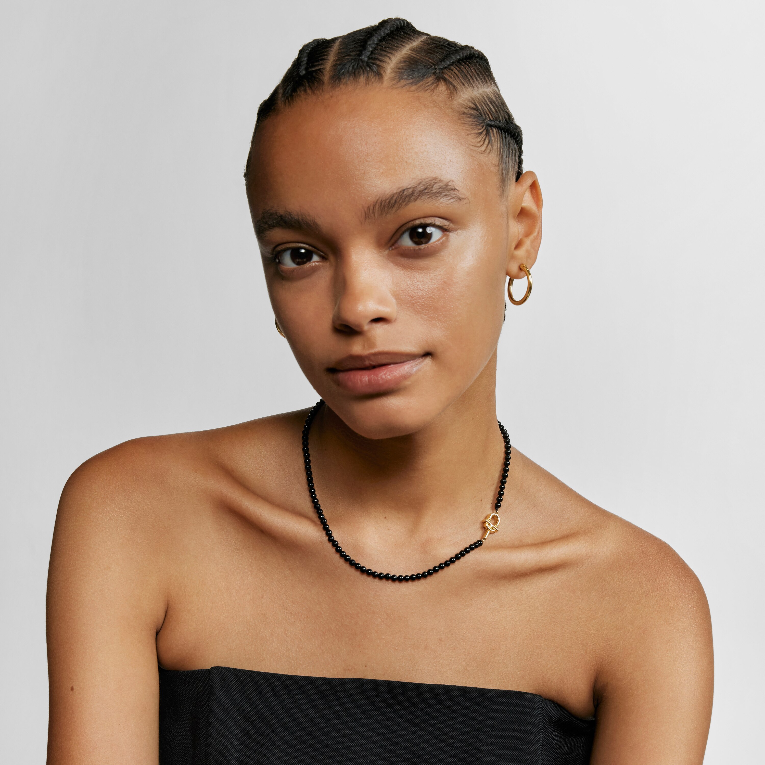 cm Necklace with 18kt gold plating over silver and onyx TOUS MANIFESTO