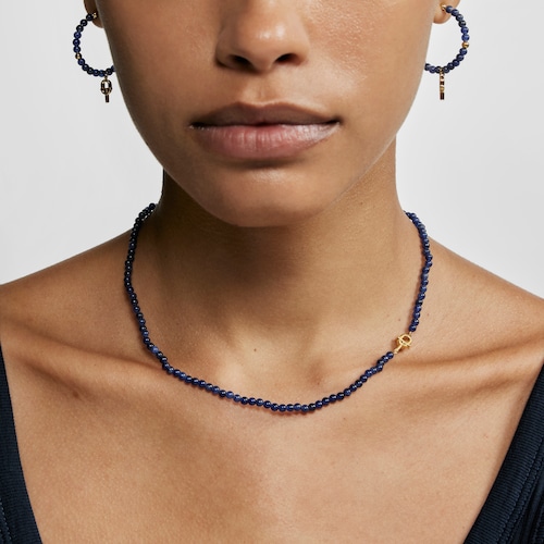 Collar con baño de oro 18 kt sobre plata y sodalita TOUS MANIFESTO