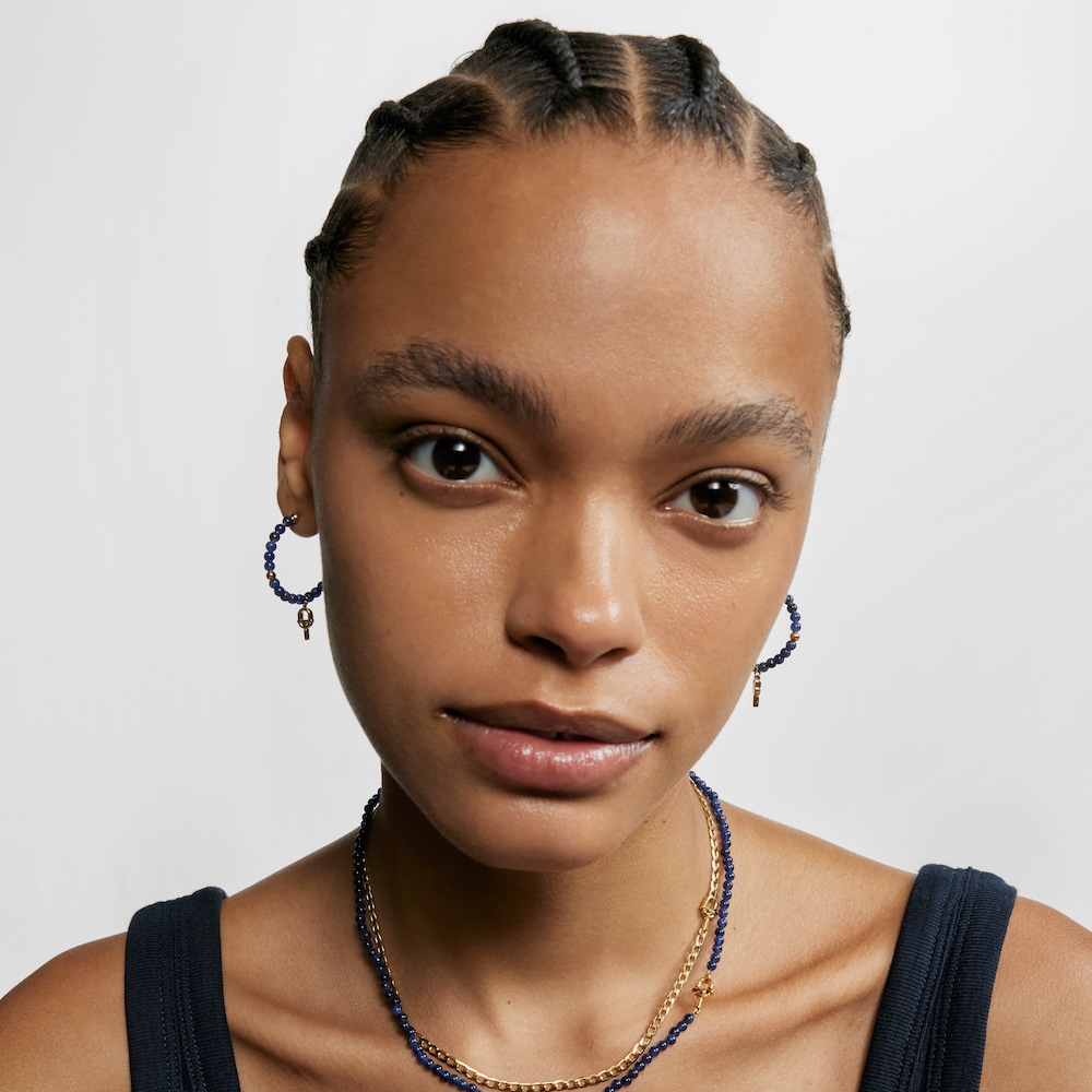 Necklace with 18kt gold plating over silver with sodalite TOUS MANIFESTO