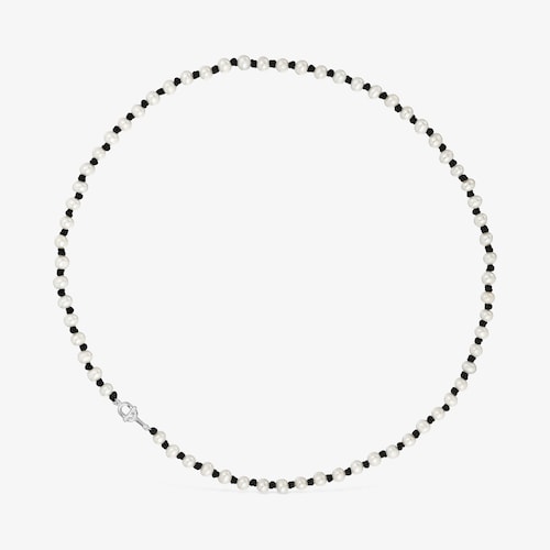 Colar em nylon preto com p&eacute;rolas cultivadas de 50&nbsp;cm TOUS MANIFESTO