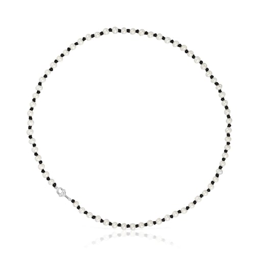 50 cm black nylon necklace with cultured pearls TOUS MANIFESTO