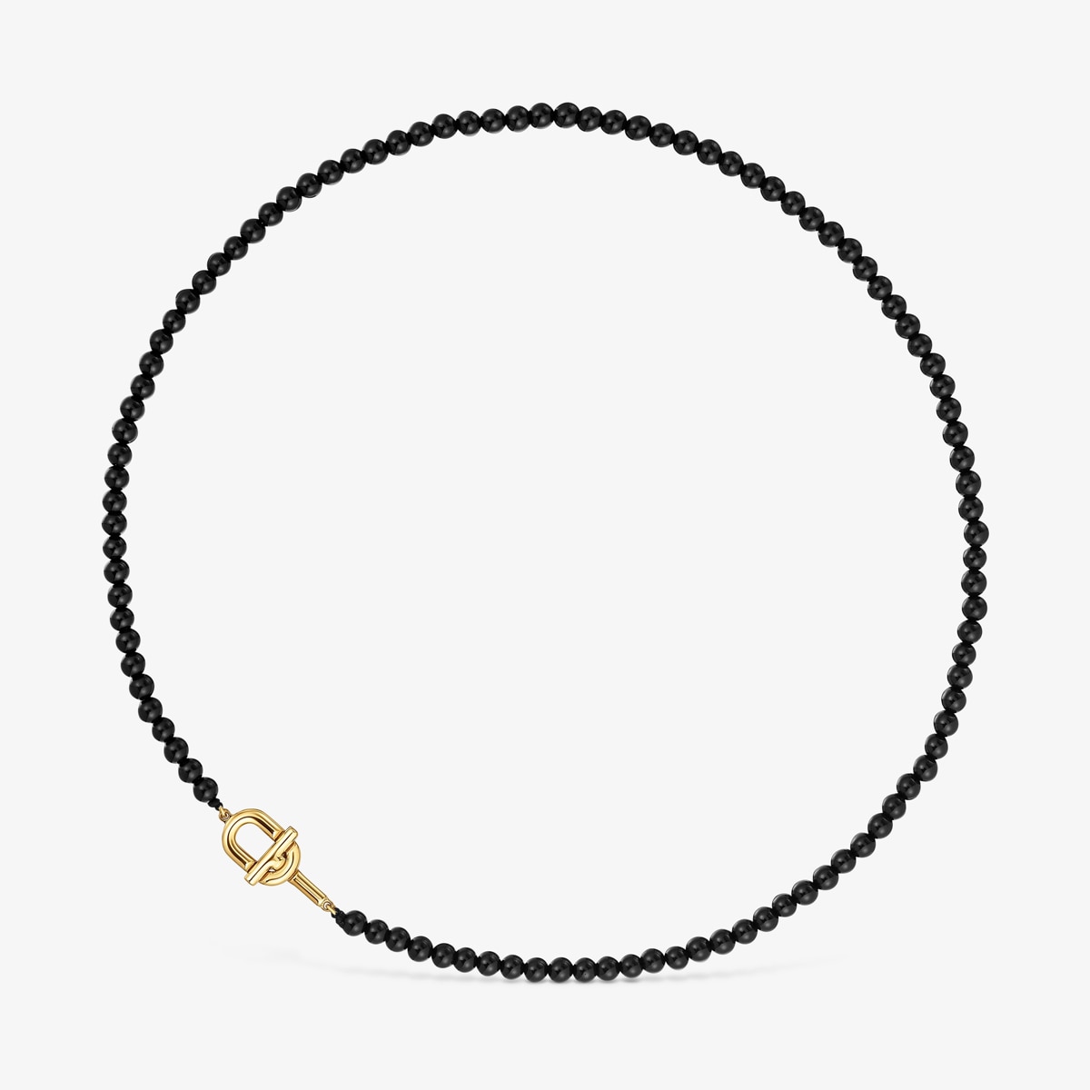 Tous - Collar Con Baño De Oro 18 Kt Sobre Plata Y Ónix 50 Cm Tous Manifesto - Dorado