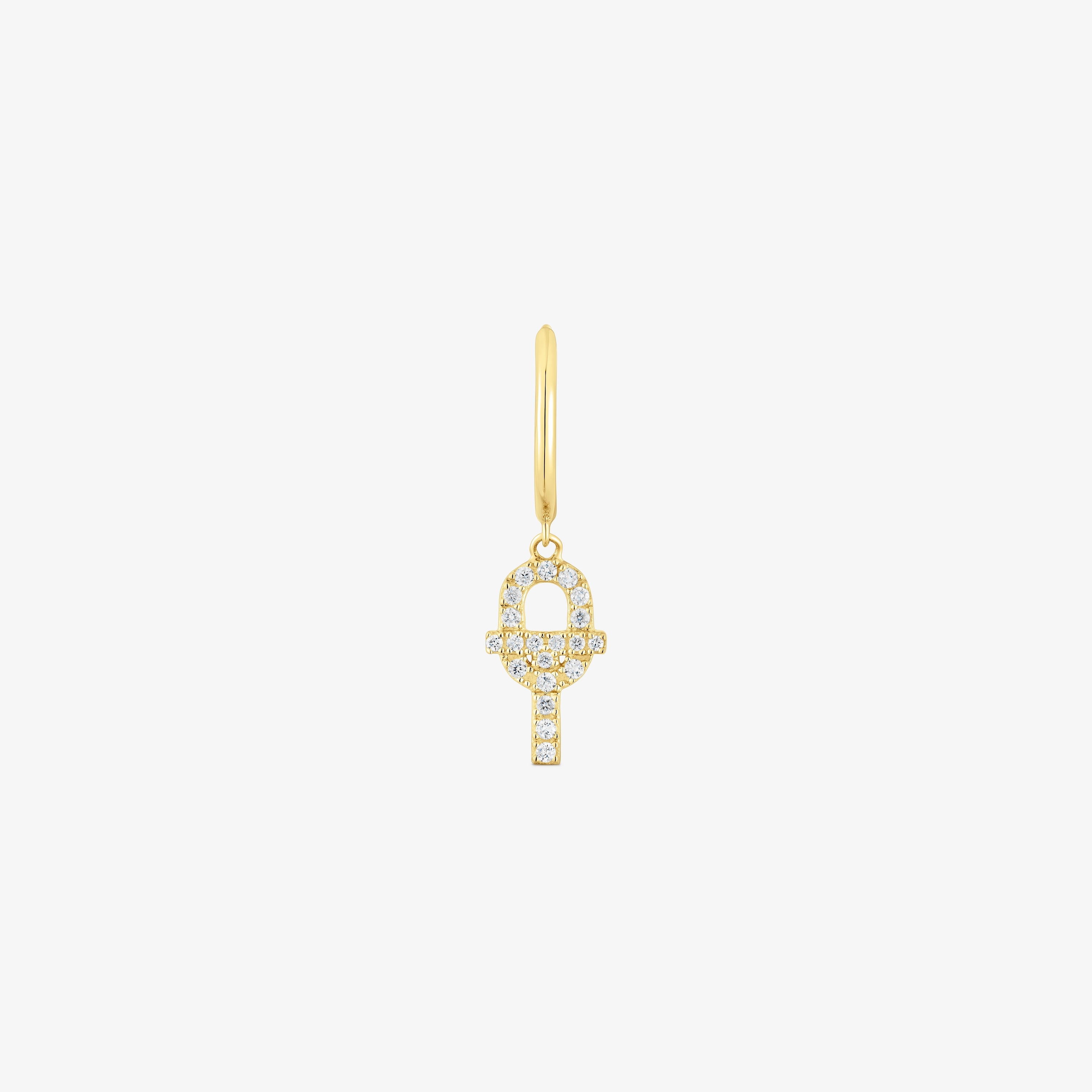 TOUS MANIFESTO 18K solid gold Single Earring with diamonds