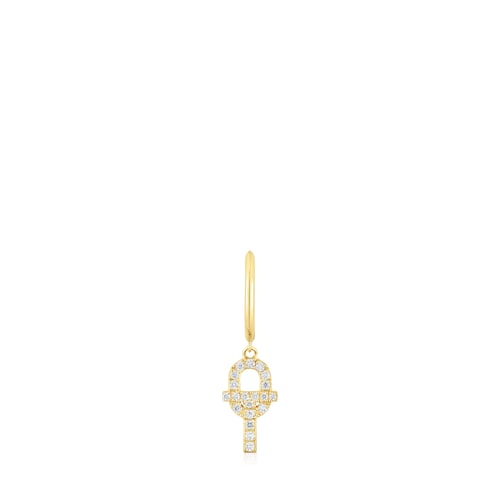 TOUS MANIFESTO Gold Single Earring with diamonds