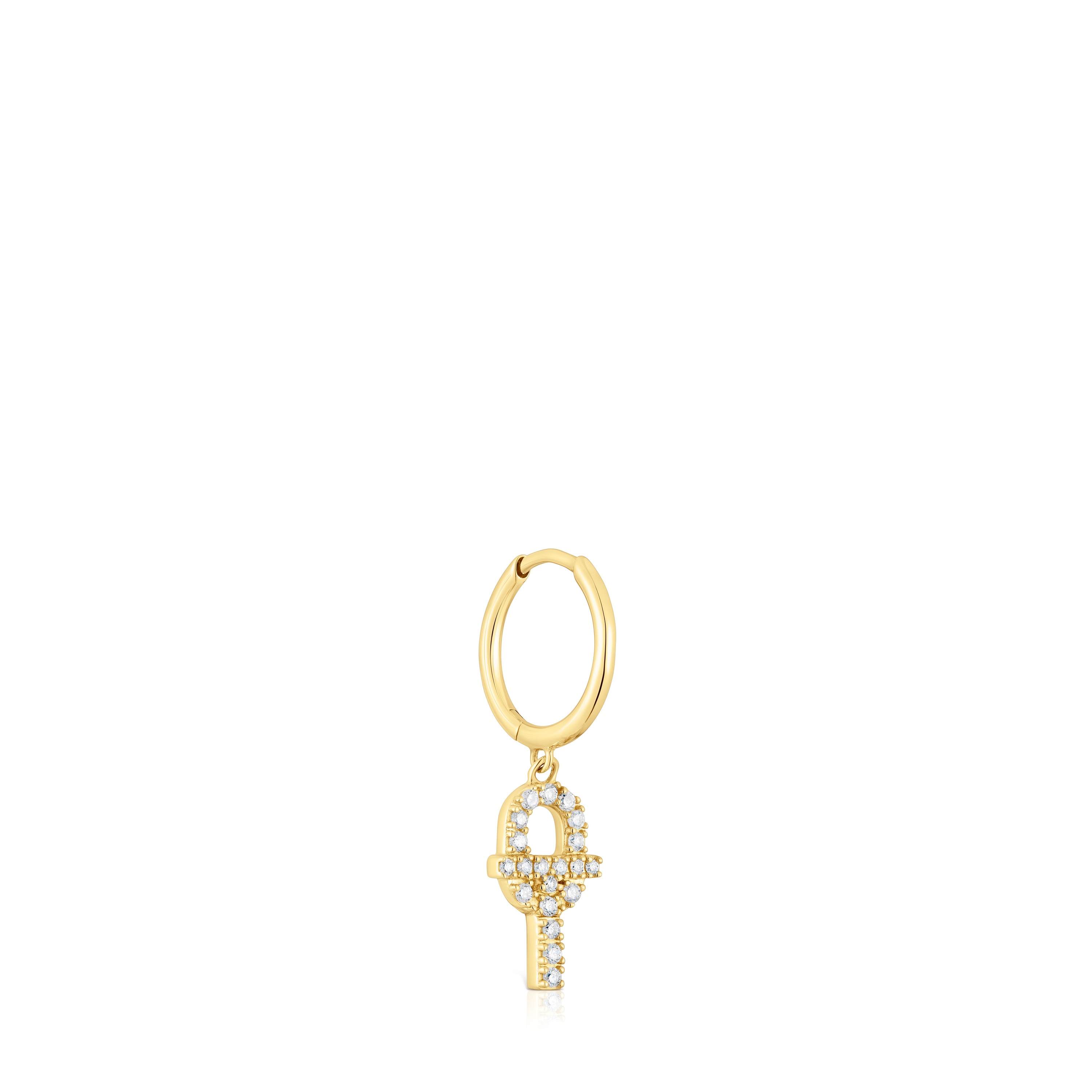 TOUS MANIFESTO Gold Single Earring with diamonds