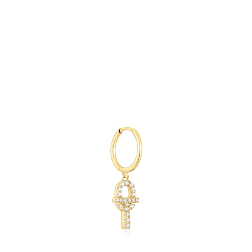 TOUS MANIFESTO Gold Single Earring with diamonds