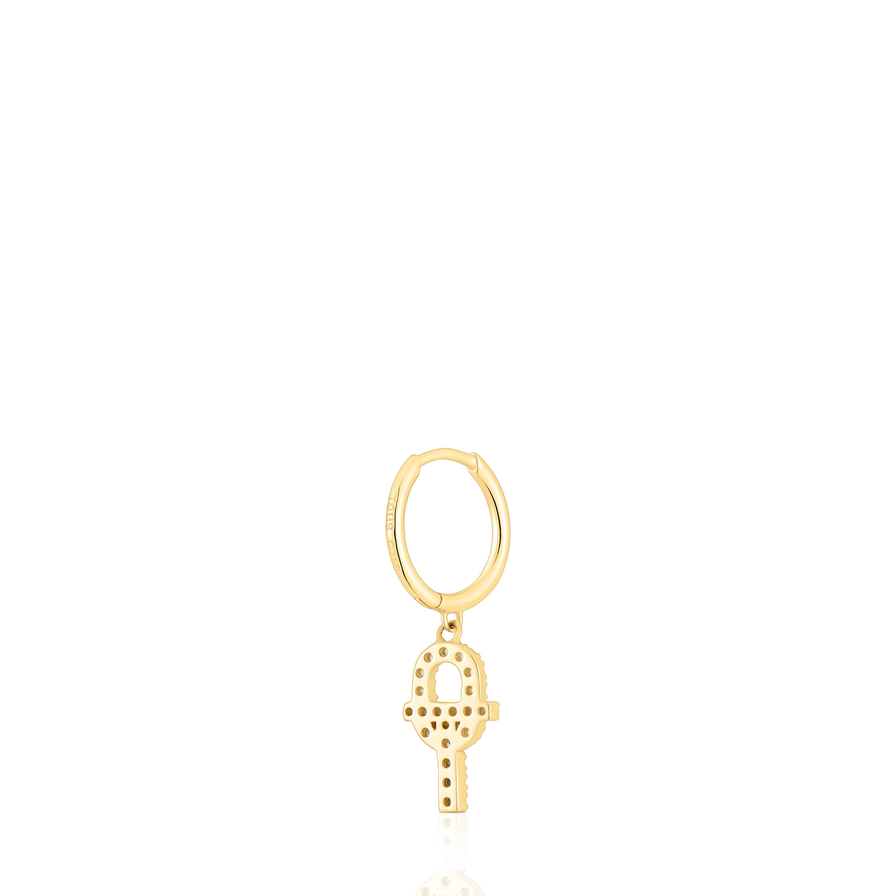 TOUS MANIFESTO Gold Single Earring with diamonds