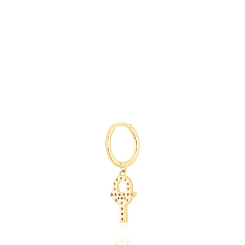 TOUS MANIFESTO Gold Single Earring with diamonds