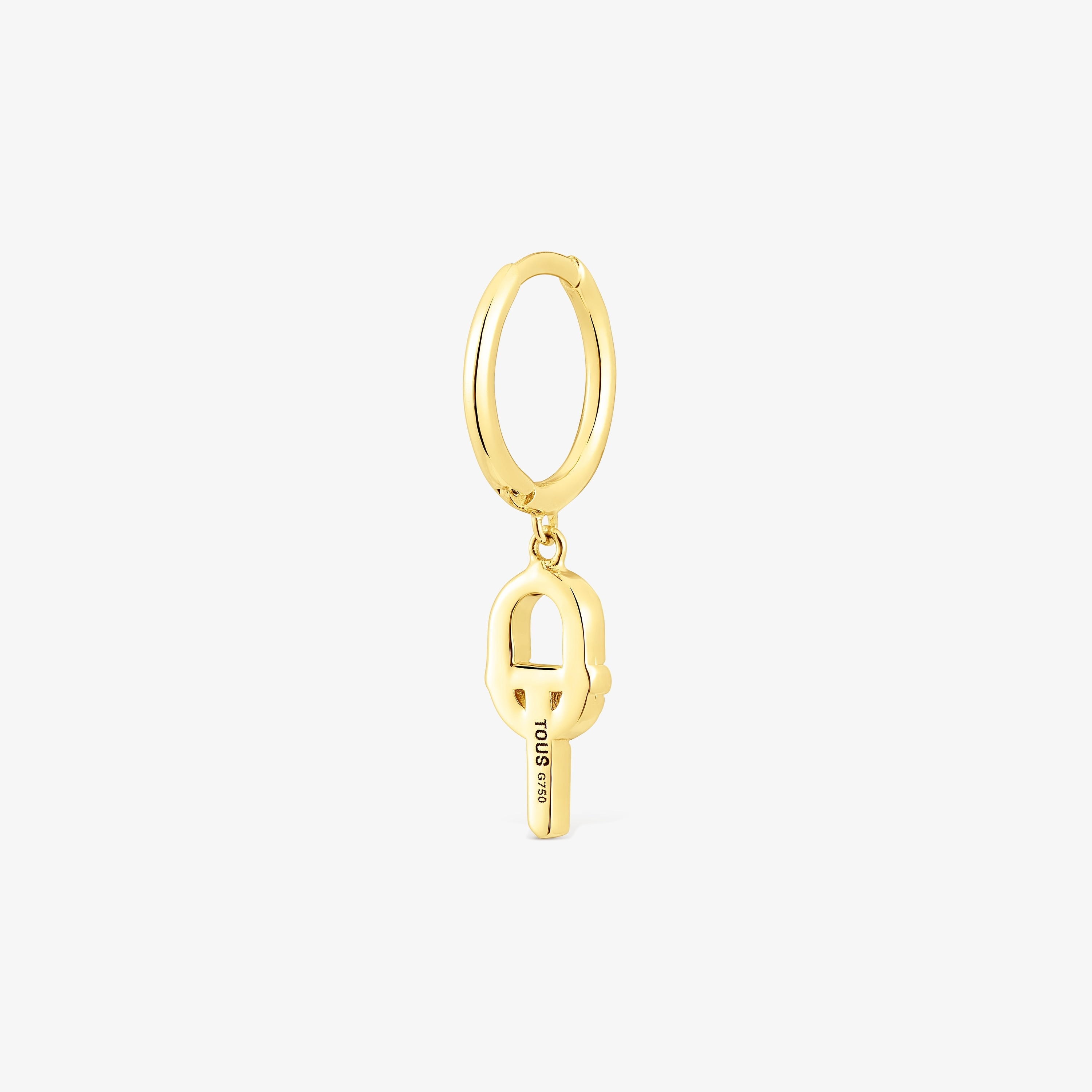 18K solid gold TOUS MANIFESTO Single Earring