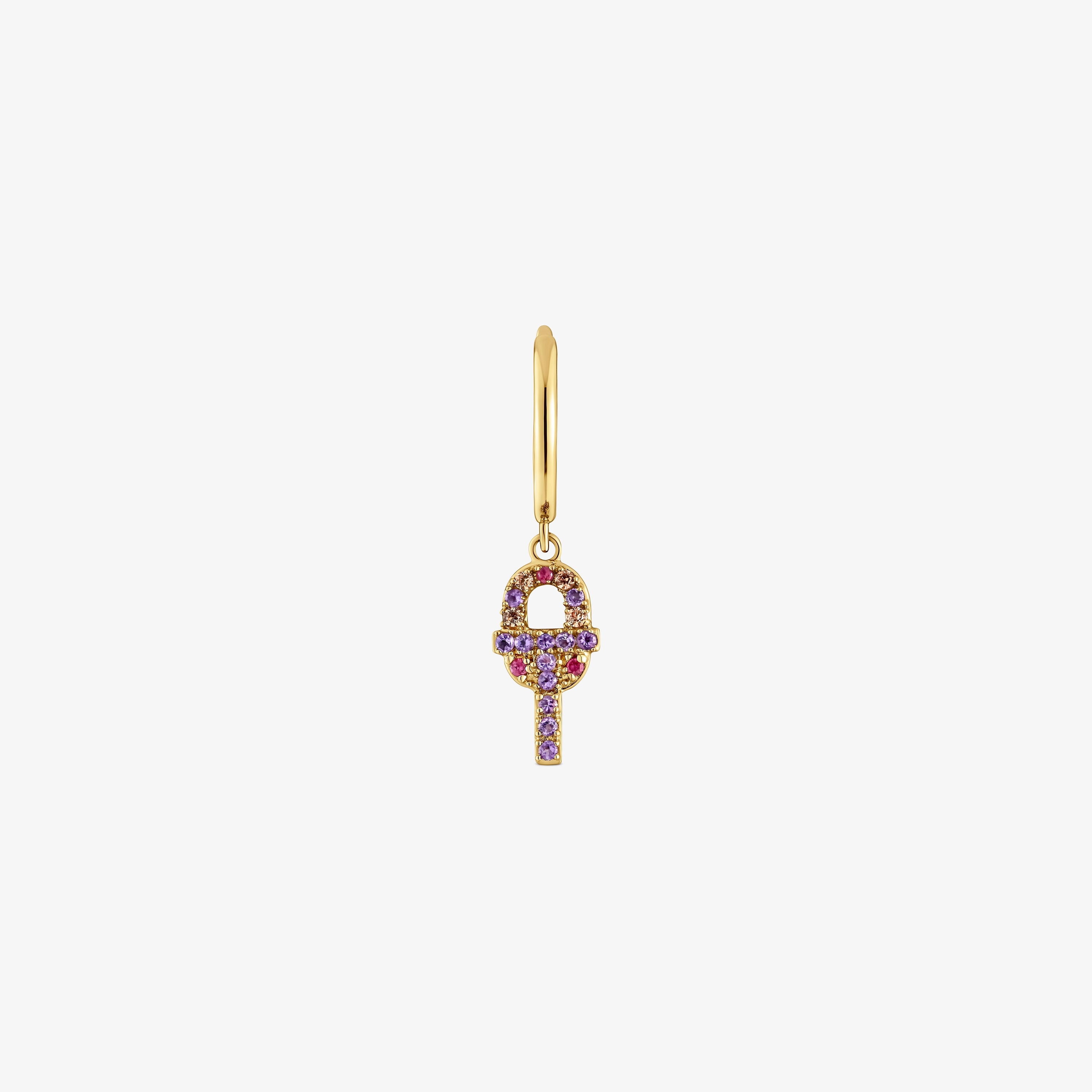 Loose 18K solid gold TOUS MANIFESTO Earring with gemstones