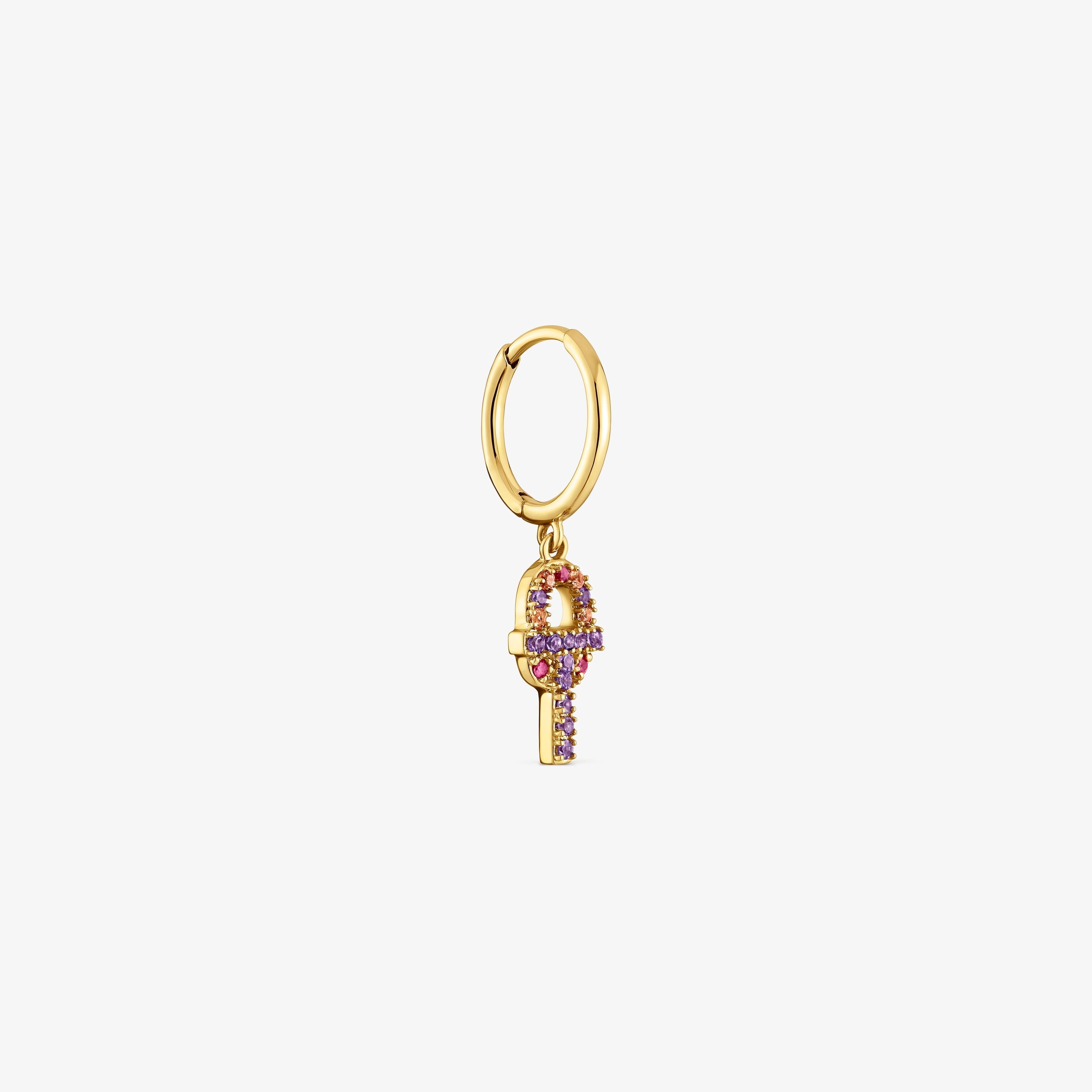Loose 18K solid gold TOUS MANIFESTO Earring with gemstones