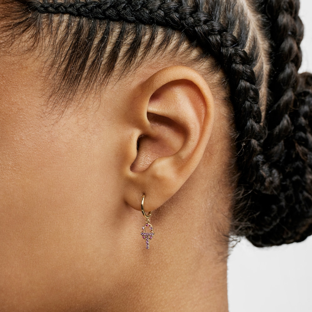 Loose gold TOUS MANIFESTO Earring with gemstones