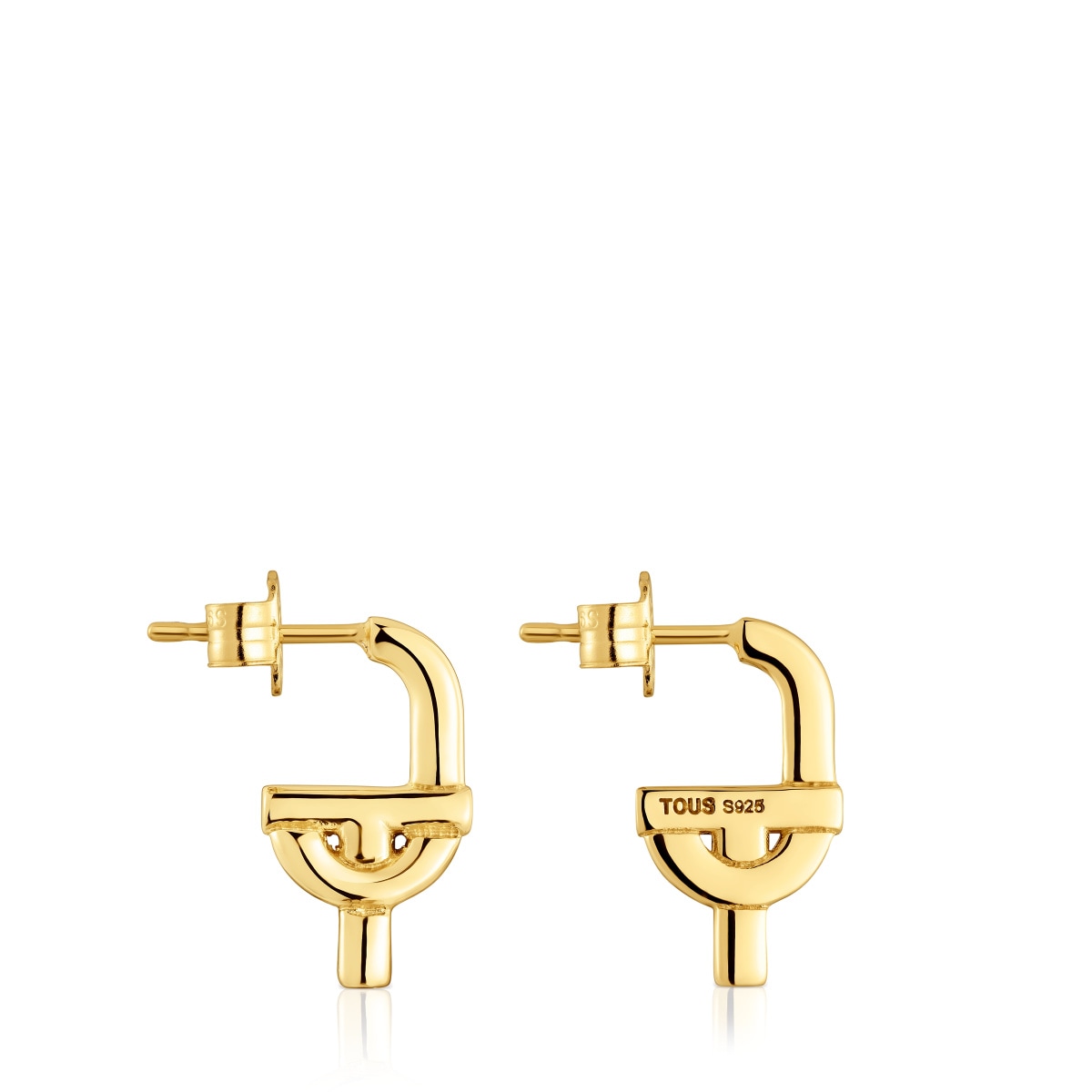 Pendientes con baño de oro 18 kt sobre plata TOUS MANIFESTO