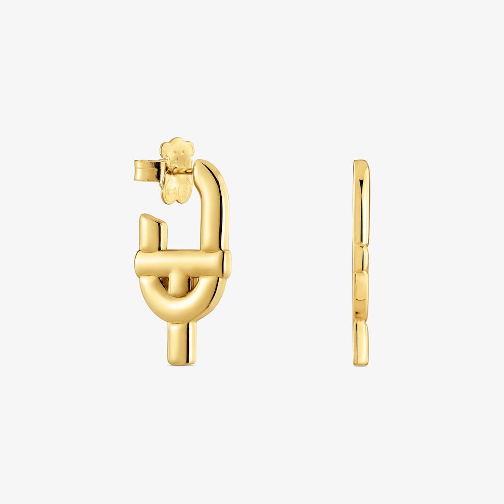 Veľk&eacute; N&aacute;u&scaron;nice TOUS MANIFESTO s&nbsp;18&nbsp;kt pozl&aacute;ten&iacute;m na striebre