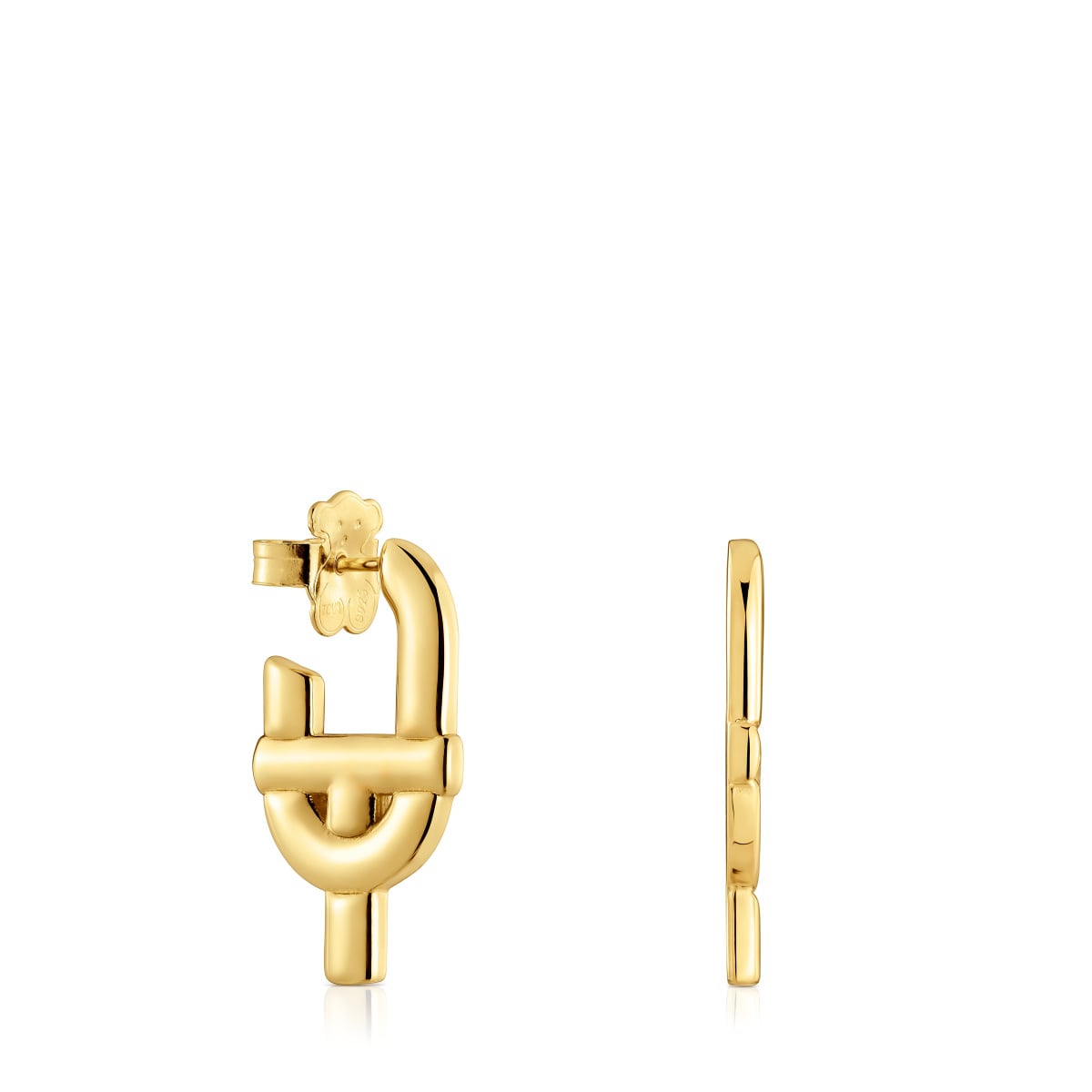 Tous - Pendientes Grandes Con Baño De Oro 18 Kt Sobre Plata Tous Manifesto - Dorado