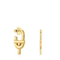 Pendientes grandes con baño de oro 18 kt sobre plata TOUS MANIFESTO